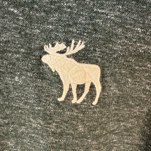 Abercrombie & Fitch Polo Shirt Mens XL Green Classic Fit‎ Large Moose Logo Y2K - Picture 3 of 7